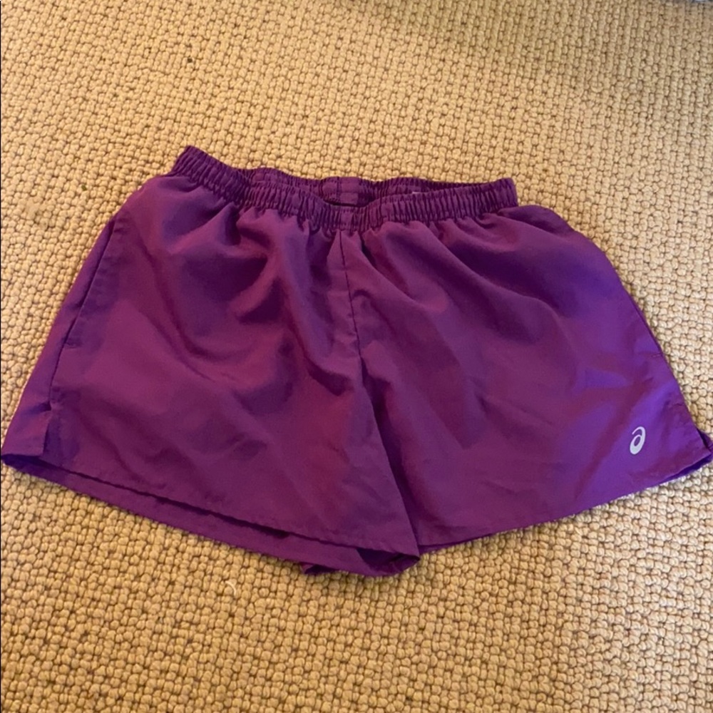 ASICS purple running shorts! excellent condition!